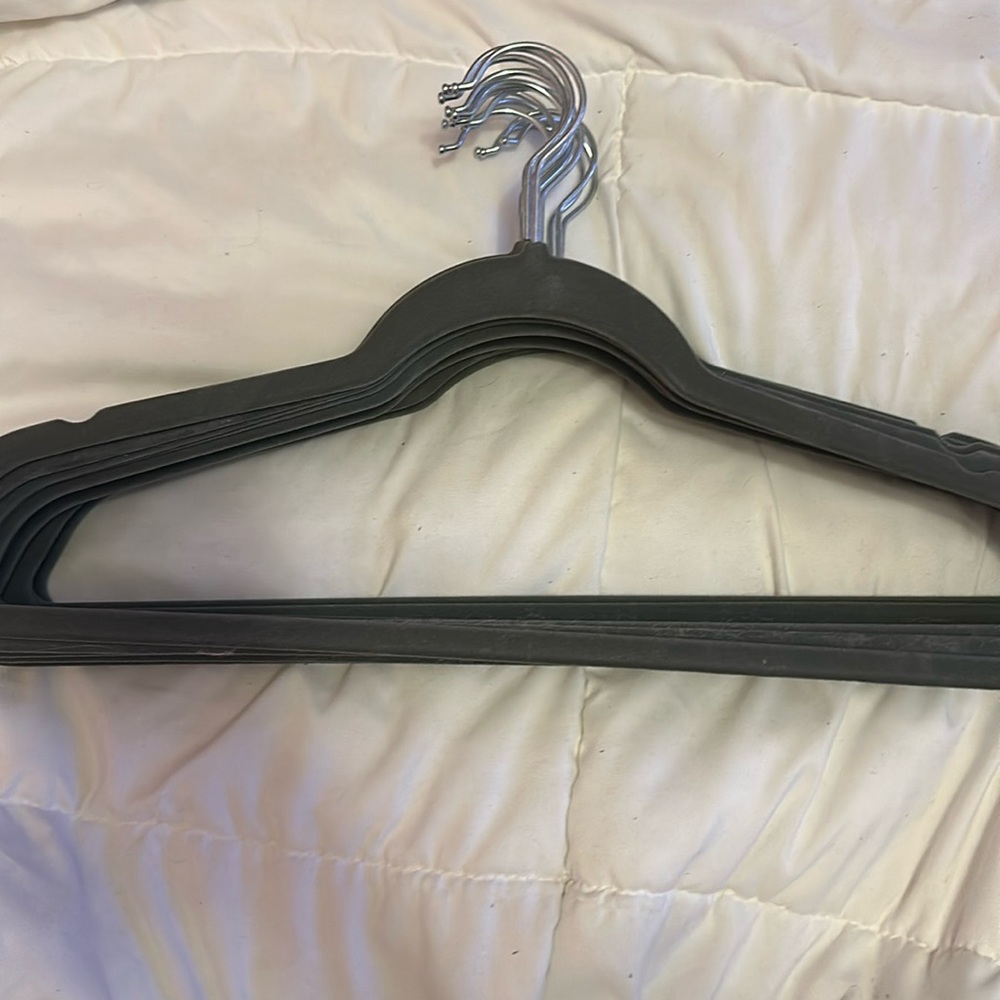 Dark Gray Velvet Hangers